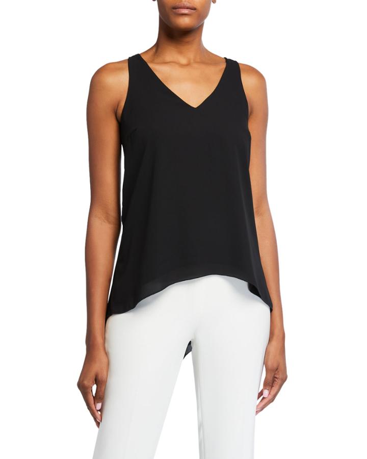 V-neck High-low Tank
