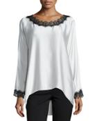 Long-sleeve Silk Tunic W/