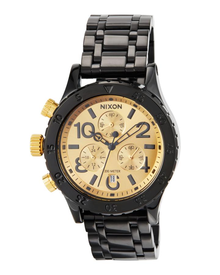 38mm 38-20 Chrono Bracelet Watch, Black/golden