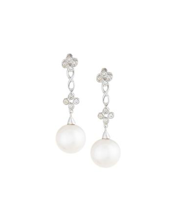 Belpearl 14k Pearl & Diamond Drop Earrings, Women's