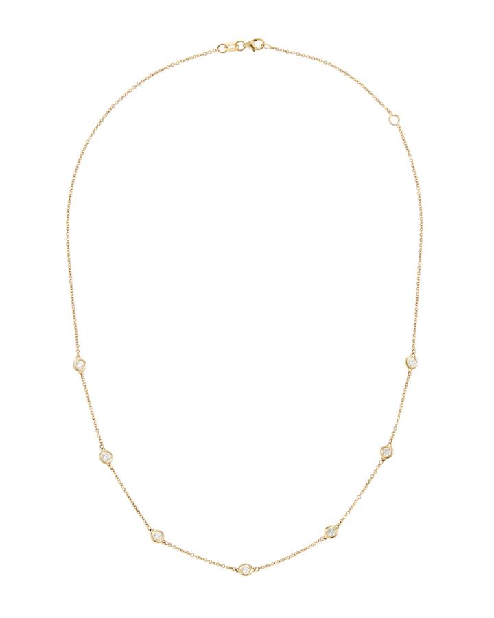 14k Yellow Gold Diamond By-the-yard Necklace,