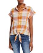 Button-front Tie-hem