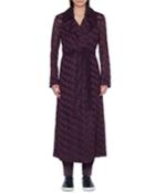 Babylon Long Coat With Lips Embroidery