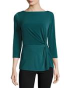 Jamie Side-knot Top, Pine Green