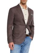 Men's Check Wool-blend Two-button Jacket