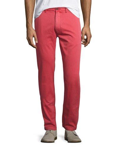 Chino Straight-leg Beach Pants, Red