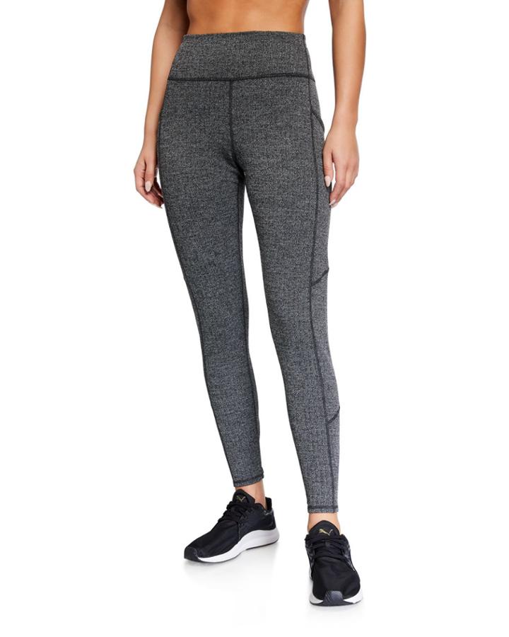 Jacquard Chevron Leggings With Pockets