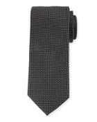 Dash Textured Silk Tie, Black
