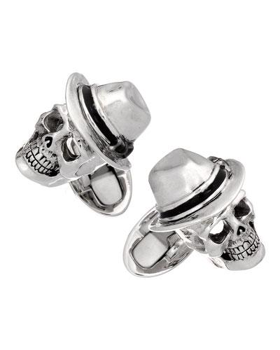 Sterling Skull W/ Fedora Cuff