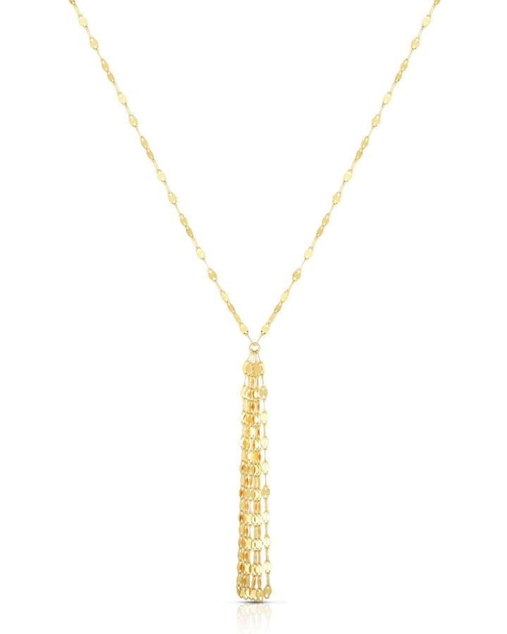 14k Italian Gold Tassel Necklace