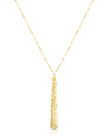 14k Italian Gold Tassel Necklace