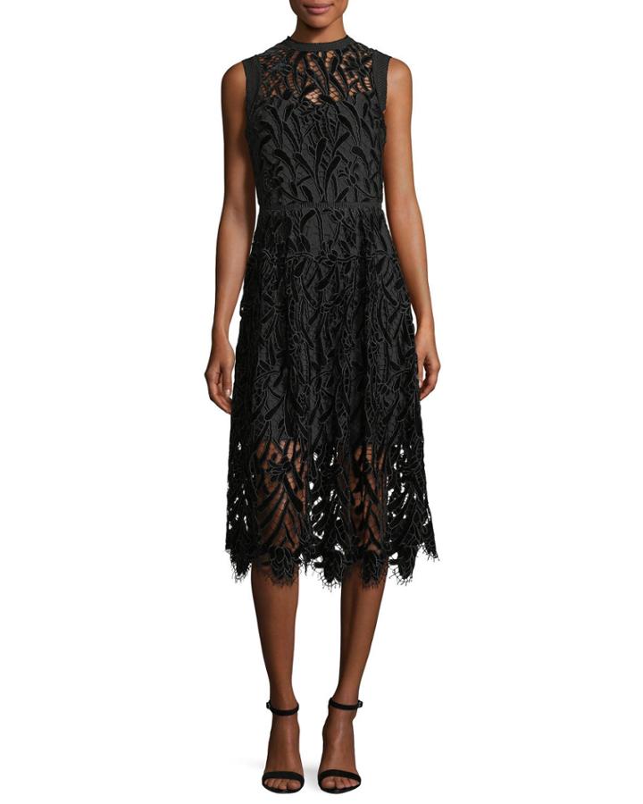 Glengarry Sleeveless Lace Illusion Cocktail Dress