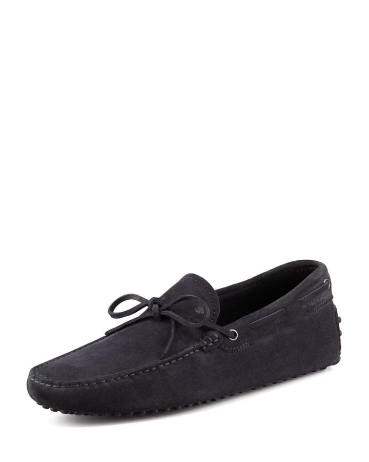 Suede Tie Driver, Navy