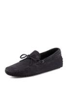 Suede Tie Driver, Navy