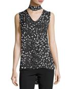 Animal Whispers Mock-choker Top