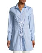 Collared Corset Lace-up