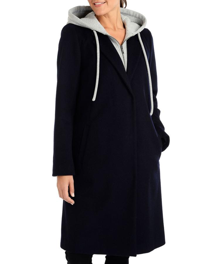 Wool Walker Coat With Hooded