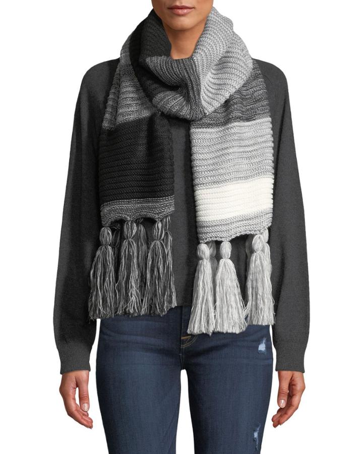 Marled Colorblock Tassel