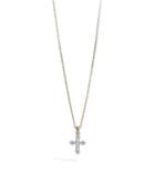 Classic Chain Small 18k Diamond Cross Pendant