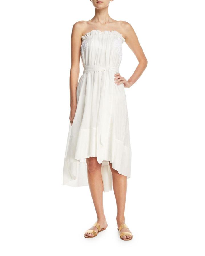 Breezy Frill Voile Coverup Dress W/