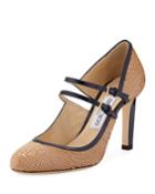 Micha 85 Sequined Split Mary Jane Pumps