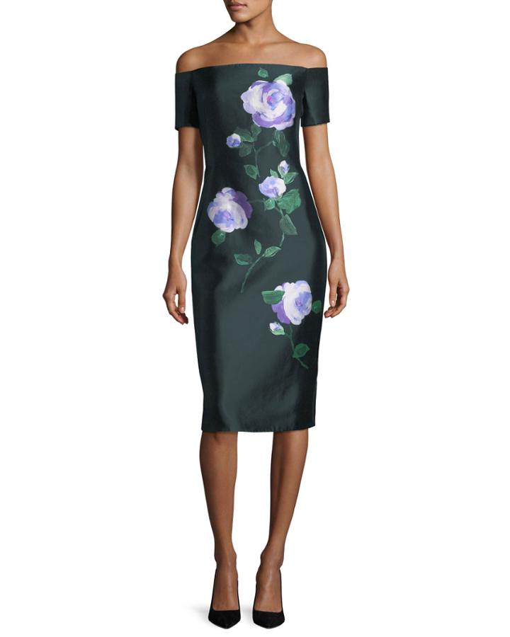 Floral Off-shoulder Dress