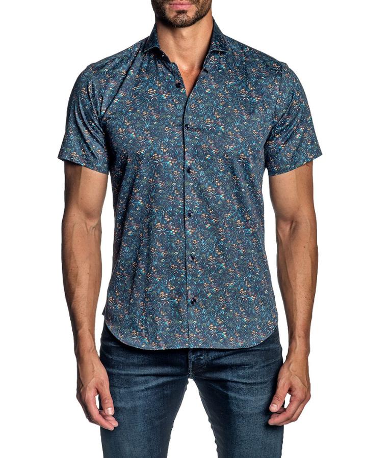 Men's Semi-fit Woven Floral-print