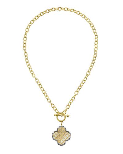 Crystal & Mother-of-pearl Clover Pendant