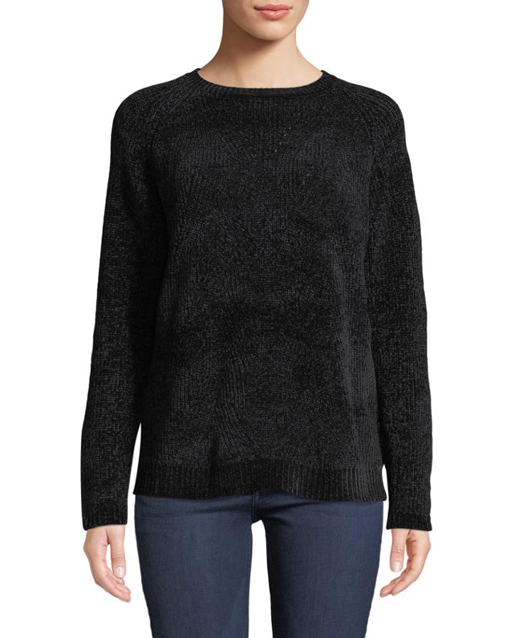 Crewneck Solid Chenile