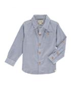 Spotted Woven Collared Shirt W/ Children's Book,