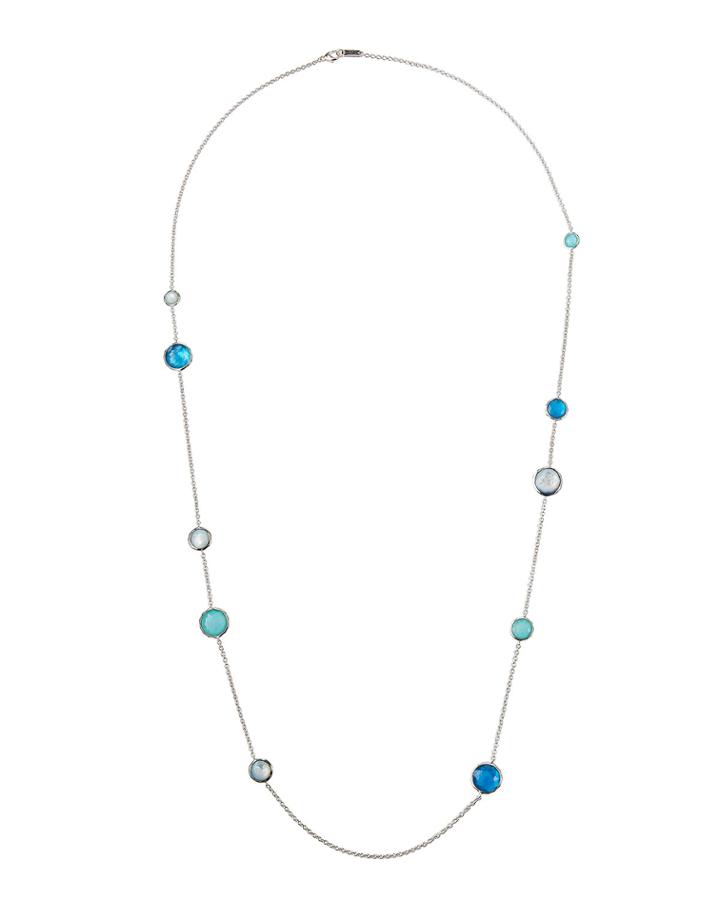 Wonderland Mixed-stone Station Necklace In Island