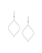 18k White Gold Open Diamond Drop Earrings