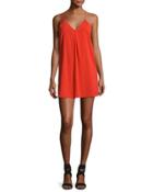 Fierra Crepe Y-back Tank Dress, Bright Red