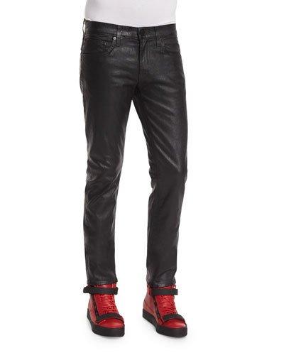 Tyler Painted Depth Coated Pants, Black