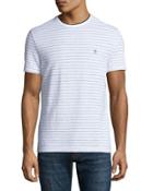 Short-sleeve Striped Tee, White
