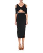 Giovanna Cutout Cold-shoulder V-neck Dress