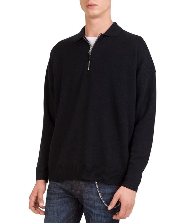 Men's Wool/cashmere Zip-up