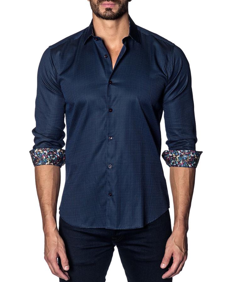 Men's Modern-fit Pinpoint Long-sleeve