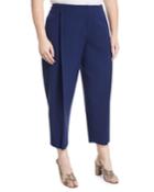 Pleated Wide-leg Ankle Pants,