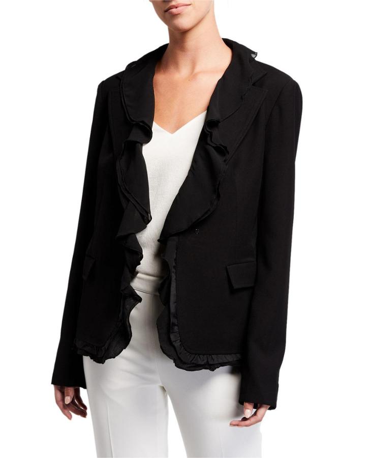 Ruffle Edge Blazer