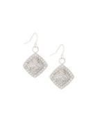18k Pave White Sapphire Puffy Cushion Earring Charms