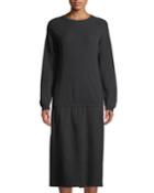 Loose-fitting Cashmere A-line Dress
