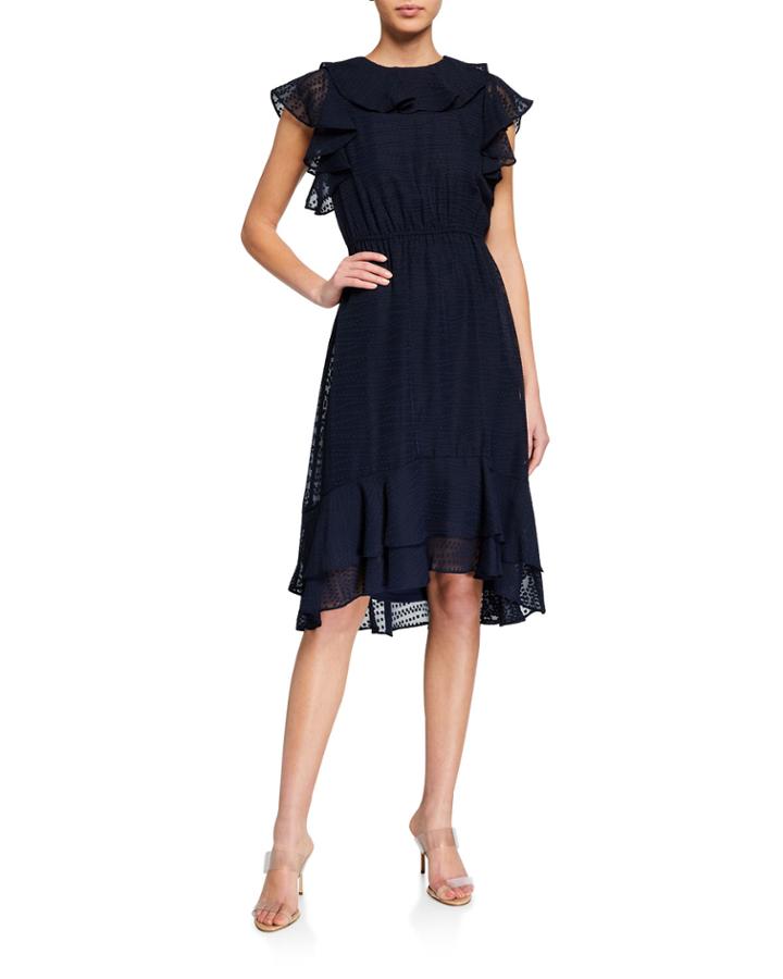 Chiffon Ruffle High-low Dress