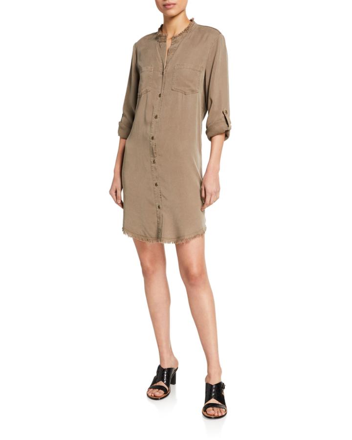 Amalia Button Down Fringe