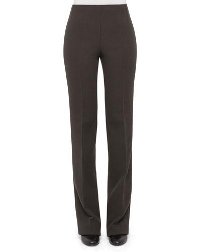 Carole Flat-front Straight-leg Pants
