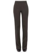 Carole Flat-front Straight-leg Pants