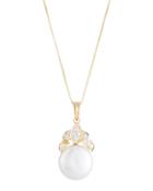 14k Freshwater Pearl & Diamond Necklace