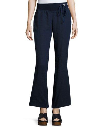 Carlisle Linen Wide-leg Pants, Indigo