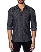 Men's Semi-fitted Jacquard Bee Pattern