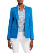 Cotton-blend One-button Twill Jacket
